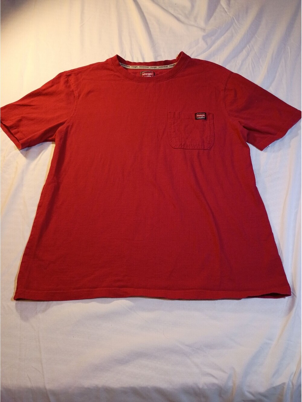 Wrangler Workwear Red Short Sleeve Pocket T-Shirt Size XL